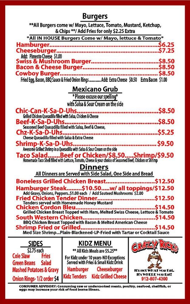 Crazy Rick's Cafe Chicken Wings