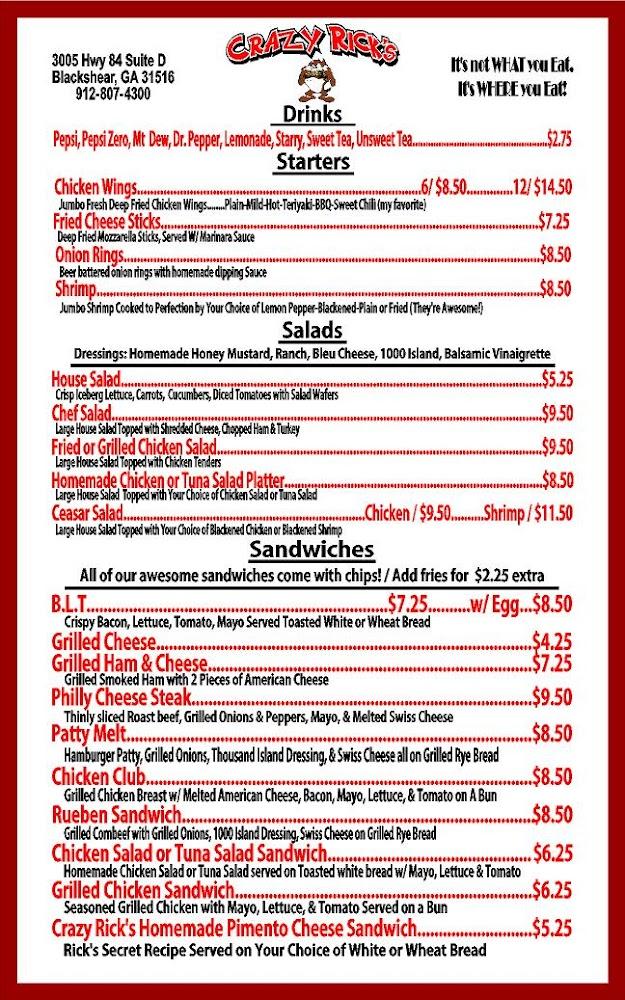 Crazy Rick's Cafe Fried Cheese Sticks